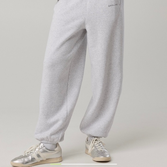 OFFLINE by Aerie Cloud Fleece Baggy Jogger Grey Color size small - Picture 1 of 7